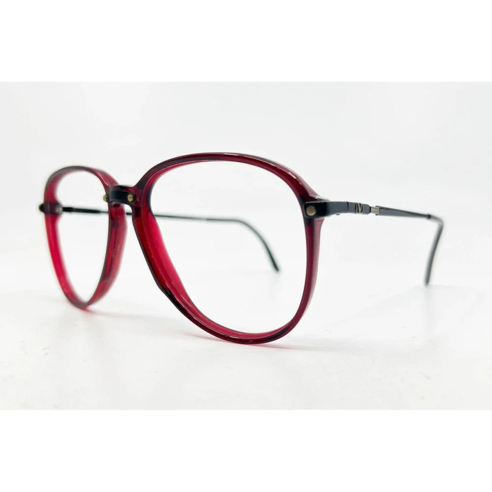 Valentino Vintage Eyeglasses Red Clear Frame Italy Mod 034 54-18 Womens Glasses
